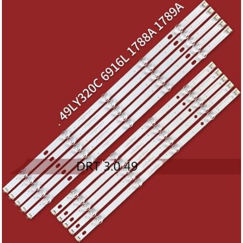 1025mm LED Backlight strip 9leds For LG 49LB620V Innotek DRT 3.0 49" A B 49LB552 49LB629V 6916l 1788A 1789A 49LF620V 49UF6430