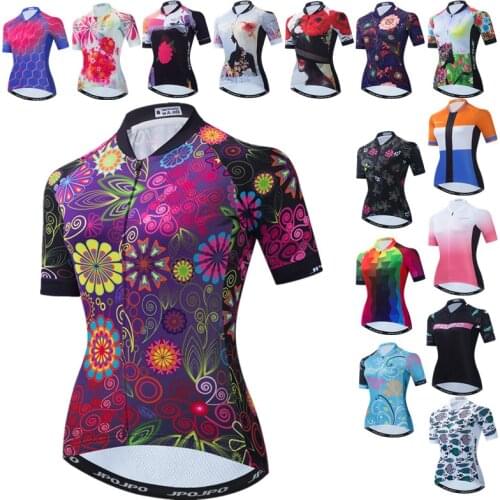 Weimostar Printing Women Cycling Jersey Pro Team Bicycle Clothing Maillot Ciclismo Quick Dry MTB Bike Jersey Road Cycling Shirt