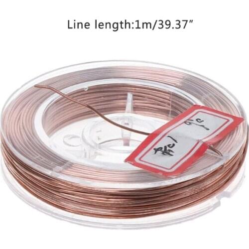 1 Roll 10 Meters Dia.0.2/0.3/0.4/0.5/0.6/0.8mm T2 Copper Wire Line DIY Materials
