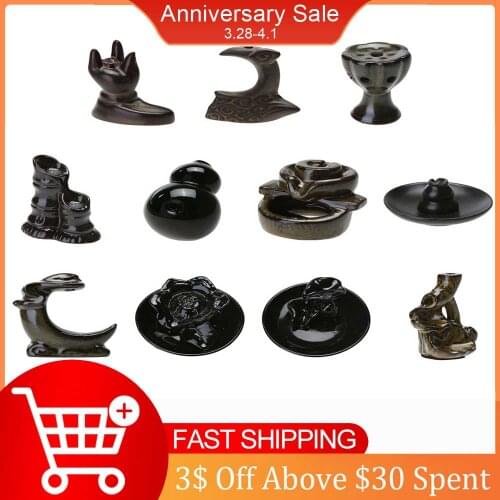 Backflow Buddha Ceramic Incense Burner Holder Buddhist Sandalwood Cones Home Decoration Craft Figurines Miniatures 1pc