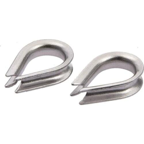 10 Pcs 304 Stainless Steel M6 Wire Rope Cable Thimble for 6mm Wire Rigging
