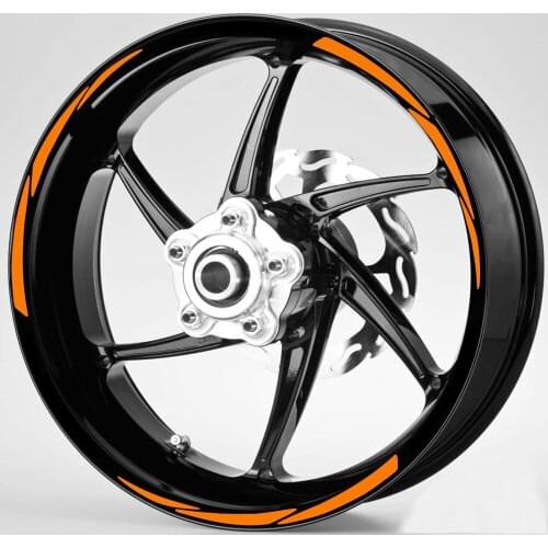 3-Piece Fluorescent Orange Rim Strip Sticker CinarExtreme