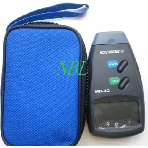 4 Pin LCD Digital Wood Moisture Humidity Meter Damp Detector Tester 5% - 40% Resolution: 1% MD-4G With Bag Free Shipping