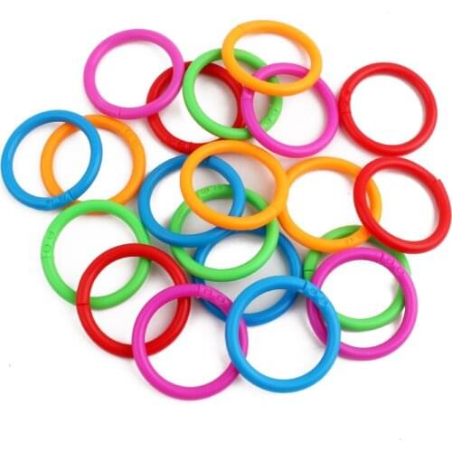 500Pcs Plastic Circle Ring Loose-Leaf Binder Hoop Rings For School Vocabulary Card Binding Buckle Office Notebook Opening Ring