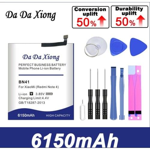 Da Da Xiong 5950mAh BN41 Battery for Xiaomi Hongmi Note 4 Redmi Note 4 Phone Battery