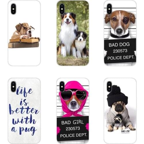 Accessories Phone Shell Covers For Huawei Mate Honor 5X 6X 7 7A 7C 8 9 10 8C 8X 20 30 Lite Pro Funny Animal Dogs and Cats Pugs