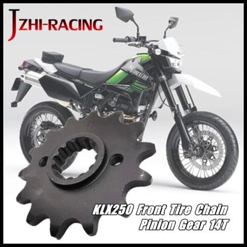 FOR KAWASAKI KLX250 KLX 250 Motorcycle Accessories Front Tire Chain Pinion Gear 14T