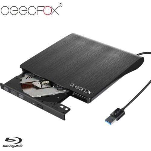 Deepfox Bluray Player External Optical Drive USB 3.0 Blu-ray BD-ROM CD/DVD RW Burner Writer Recorder For Apple Macbook Notebook