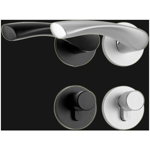 Door Interior bedroom door lock-three black magnetic mute real wood door handles with and with out the key