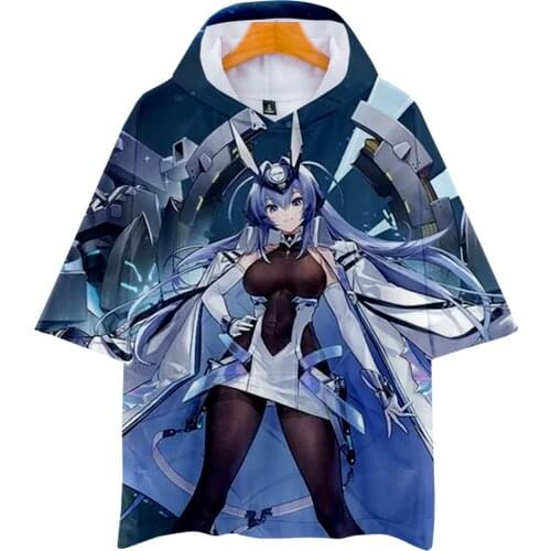 2021 Japan Harajuku style Azur Lane 3D Hoodie T-shirts Men Harajuku Summer Oversized T Shirt Men Short Sleeve Tees