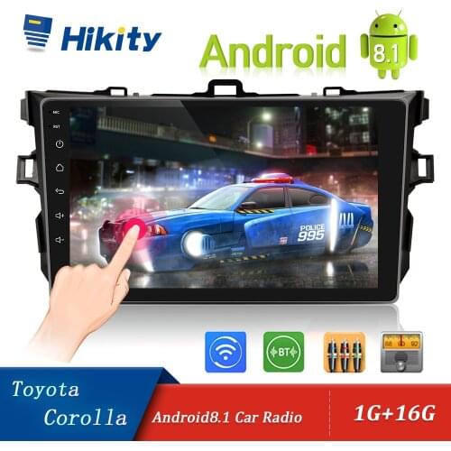 Hikity 9' 2Din Android8.1 Car Radio Multimedia Player For Toyota Corolla E140/150 2008-2013 Wifi Navigation Stereo Receiver