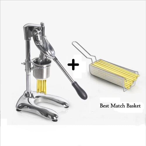 Long 30cm Fries Maker Super Long French Fries Stainless Steel Potato Chips Noodle Squeezer Kitchen Extruders Matching Basket