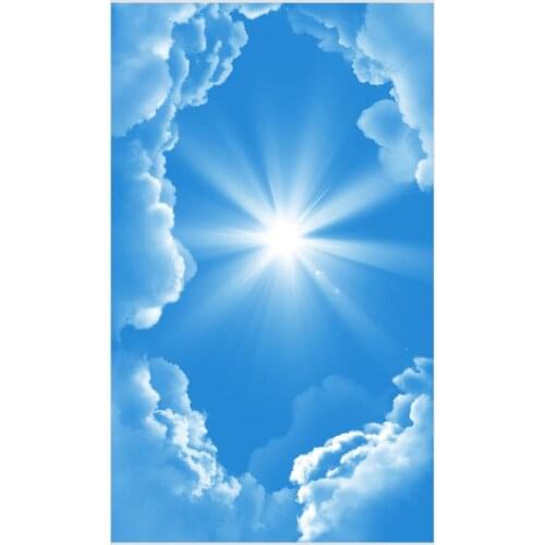 Custom ceilings sky ceiling wallpaper beautiful blue sky and white clouds ceiling mural