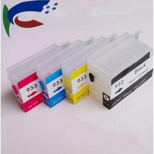 2sets for HP 932 933 Refillable Ink cartridge for hp 932xl 933xl 6600 6100 6700 7110 7610 7612 7510 7512 with chip 4pcs1set