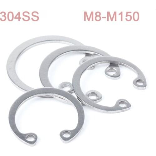 304 Stainless Steel Circlips For A Hole Retaining Ring Bearing Hole Snap Ring Clamp Ring M8 M9 M10 M11 M12 M13-M150