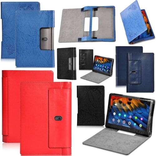 Flip Stand Print & Litchi Leather Skin Shell Case Funda Capa Cover For Lenovo Yoga Tab5 YT-X705 10.1 Inch Tablet Protector Coque
