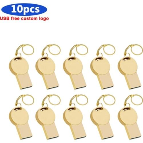 10pcs/lot USB 2.0 Metal Waterproof Usb Flash Drive High Quality Pen Drive 64GB 4GB 8GB 16GB 32GB Usb Stick For photography
