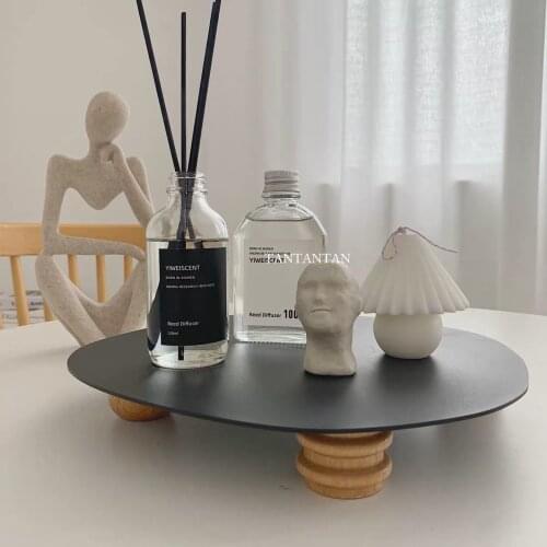 Creative Tray Ornament Iron Irregular Multifunctional Desktop Storage Perfume Aromatherapy Sundries Candle Decoration Plate