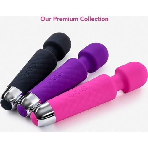 Oral Clit Vibrator USB Rechargeable Powerful AV Magic Wand Vibrator Anal Massager Adult Sex Toys for Women Safe Silicone Sex Toy
