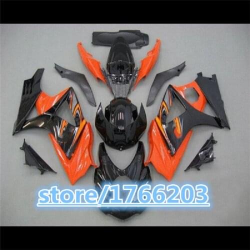 Orange black ABS Fairing Kit Fit For SUZUKI GSXR1000 2007-2008for SUZUKI GSXR1000 07 08 fairings