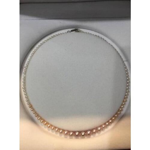 Freshwater Pearl Necklace ,3-8MM Small Size Real Pearl Jewellery,Fashion Pearl Woman Wedding Party Gift