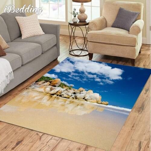 Beach Coastline Vista Rugs and Carpets for Home Living Room Lounge Rug Large Area Rug Kitchen Floor Mat Bedroom Decor Carpet
