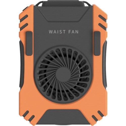 5000mAh Portable Personal USB Mini Waist Fan 3 Speeds With 3W LED Flashlight For Office Outdoor Travel Hanging Waist Or Neck