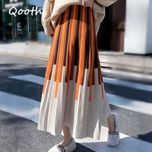 Женские трикотажные юбки Qooth China At AliExpress