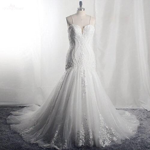 RSW1646 Real Pictures Wedding Dress Sirena Vestidos De Novia Talla Grande