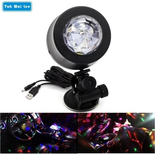 Tak Wai Lee LED Car DJ Light Source Music Control Strobe Flash USB RGB MP3 Club Disco Party Magic Ball Bulb Interior Dome Lamp