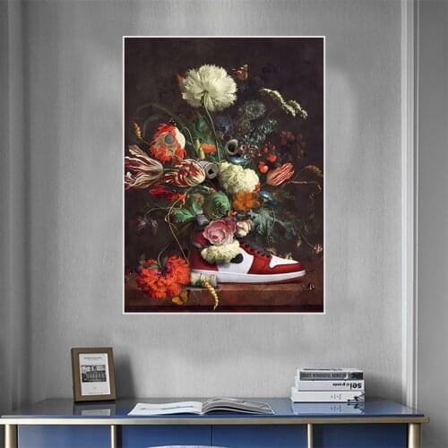 Flowers And Shoes Vintage Abstract Posters And Prints Dollar Home Canvas Painting Living Room Wall Art Picture Decoration Mural