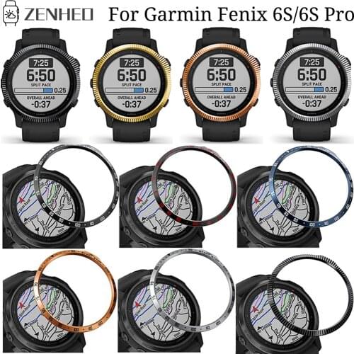 For Garmin Fenix 6S/6S Pro Bezel Ring Case Cover for Garmin Fenix 6S Sapphire Smart Watch Bezel Styling Ring Protective Shell