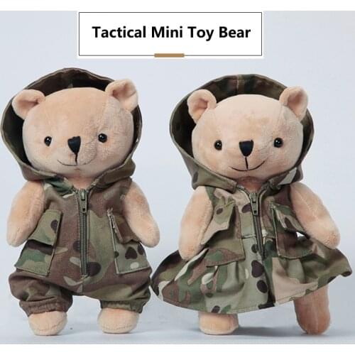 Tactical Doll Bear Vest Attachment Portable Detachable Ragdoll Mascot Water Wash For Military Hunting Shooting CS Games