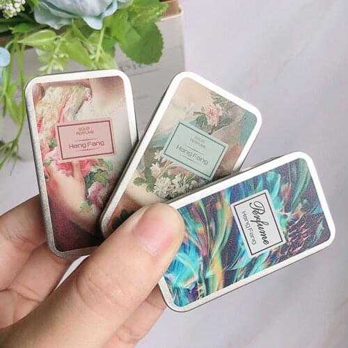 1pc Portable Parfum 15g Women Soild Perfume Box Flower Fruit Fragrance Floral Cream Female Parfum Metal Casing