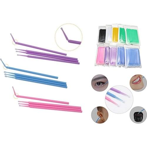 100pcs Hot Sale Individual Lashes Applicators Mascara Brush Lash Extensions Cotton Swab Disposable Eyelash Extension Tools