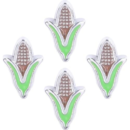 20Pcs/Lot F95 Crop Corn FLoating Charms Making Food Living Glass Locket Jewelry Handmade