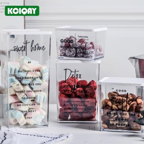 600/800/1200ML Food Storage Container Kitchen Plastic Refrigerator Organizer Box Sealed Multigrain Spices Storage Tank Cans Jar