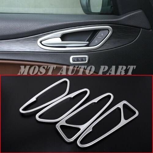 ABS Plastic Interior Door Handle Frame Cover Trim For Alfa Romeo Stelvio 2017-2019 4pcs LHD Car Decoration Car Trim