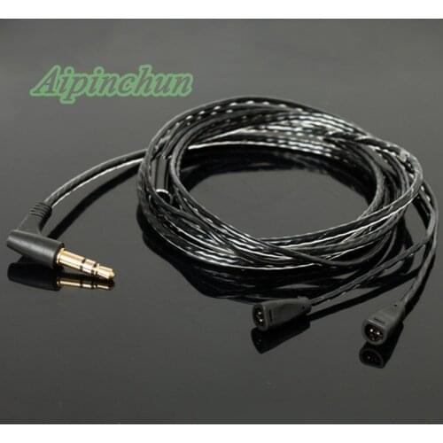 Aipinchun 3.5mm 3-Pole Bending Jack Earphone Cable Replacement Headphone OFC Wire Cord for IE8 IE8i IE80