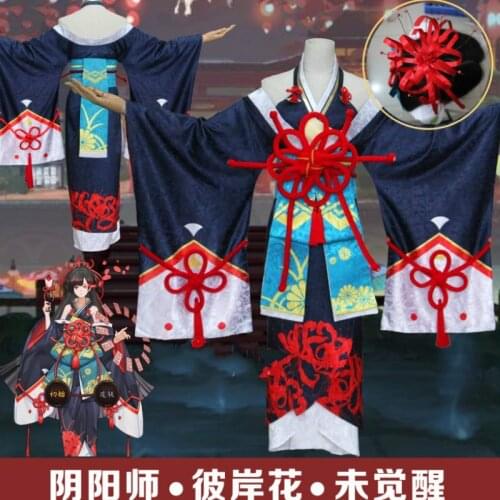 Express Free Shipping Onmyoji Lycorisradiata Cosplay Costume Higanbana The Way of Yin and Yang Kimono Shikigami Lycoris radiata
