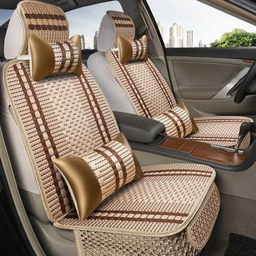1PCS Ice Silk Seat Cover Cars Interior Automobiles Seats Covers Cushion Universal Protector Seat Mats Auto Pad Accessories