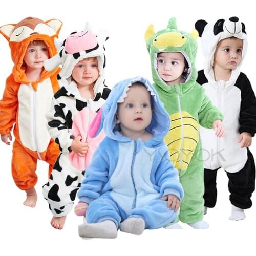 2021 Winter New Born Baby Clothes Unisex Halloween Clothes Boy Rompers Kids Panda Costume For Girl Infant Jumpsuit 3 9 12 Month