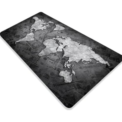 Gaming Mouse Pad Leather Desk Mat with Non-Slip Base, Waterproof Map-Style & Foldable Tabletop Pad for Gamers Office & Home