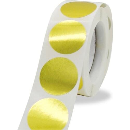 Round Blank Golden Craft Stickers seal labels 100-500pc Color Code Dot Labels DIY Sticker for Package custom Stickers Stationery