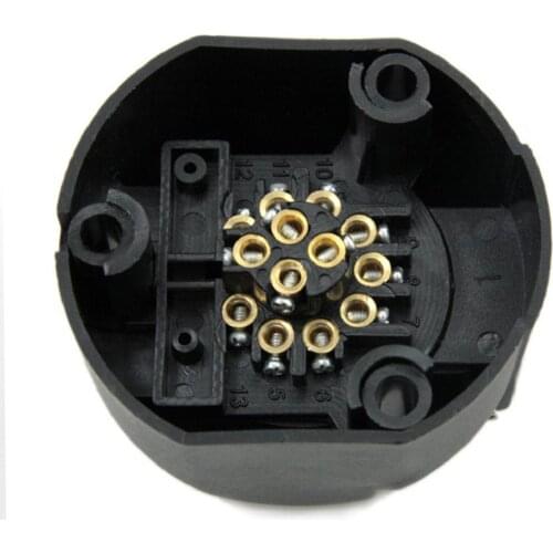 Round 13 Way Female Socket Connector for Trailer RV Plastic Housing