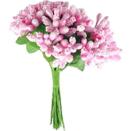 A Bunch of 12 Pieces Artificial Flower Stamens Pistil for Wedding Decoration
