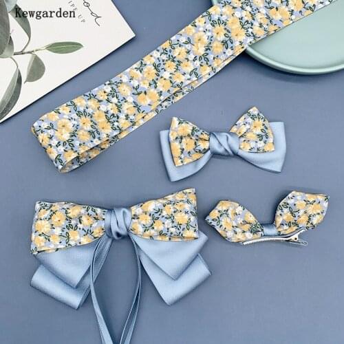 Kewgarden Ribbons for Crafts Handmade DIY Hair Bow Accessories 1" 1.5" 3/8" 25 38 10mm Floral Chiffon Ribbon Fabric 10 Yards