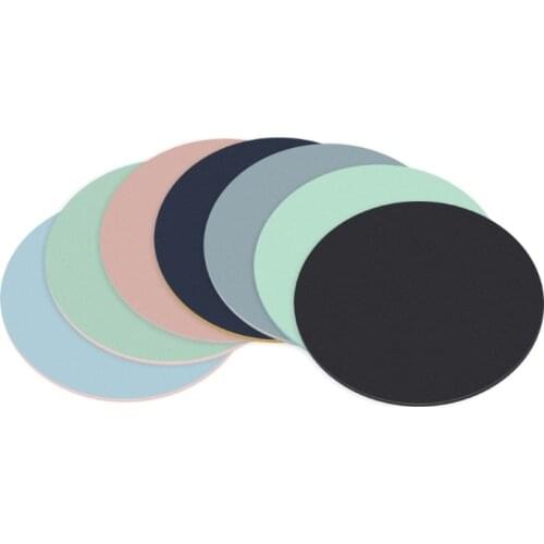 Best Gift ! Round Mouse Pad with Cute Solid Color Mousepads Bulk Non-Slip Rubber Base Waterproof for Women Kids Girls