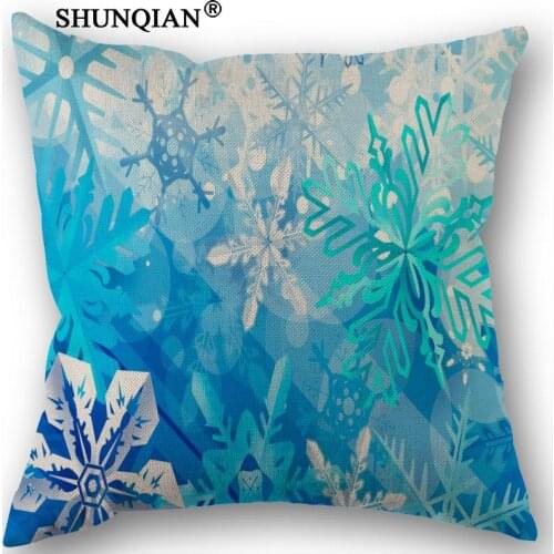 Custom Merry Christmas Cotton Linen Square Zippered Pillow Cover For Office,Family Customize Your Picture 45x45cm
