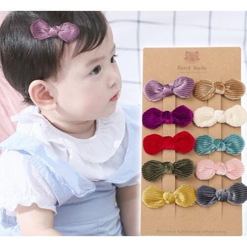 Bulk 120pc/lot 2.4" Solid Corduroy Bows With Clips or Nylon Headband,Newbown Fabric Bows Hairpins Baby Girls Photography Props